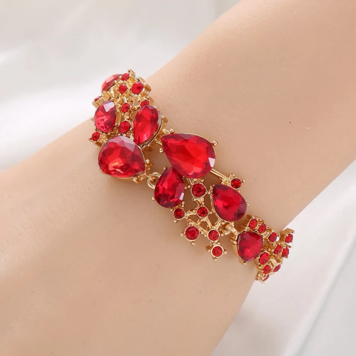 New Fashion Jewelry Crystal Rhinestone Bracelets Wholesale High Quality Women's Wedding Anniversary Gift