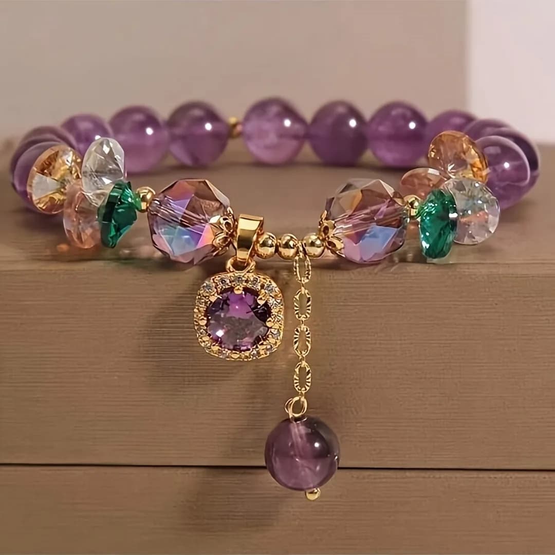 BNX Jewelry Autumn New Women's Glass Bracelets Set with Zircon Stones Office/Career Style Without Plating