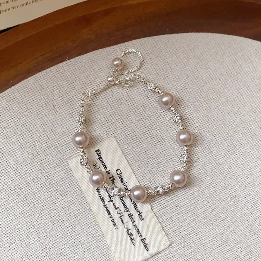 Wholesale EJAN French Irregular Imitation Pearl Alloy Charm Bracelet Light Luxury High-end Elegant Niche Fashion Design Feeling