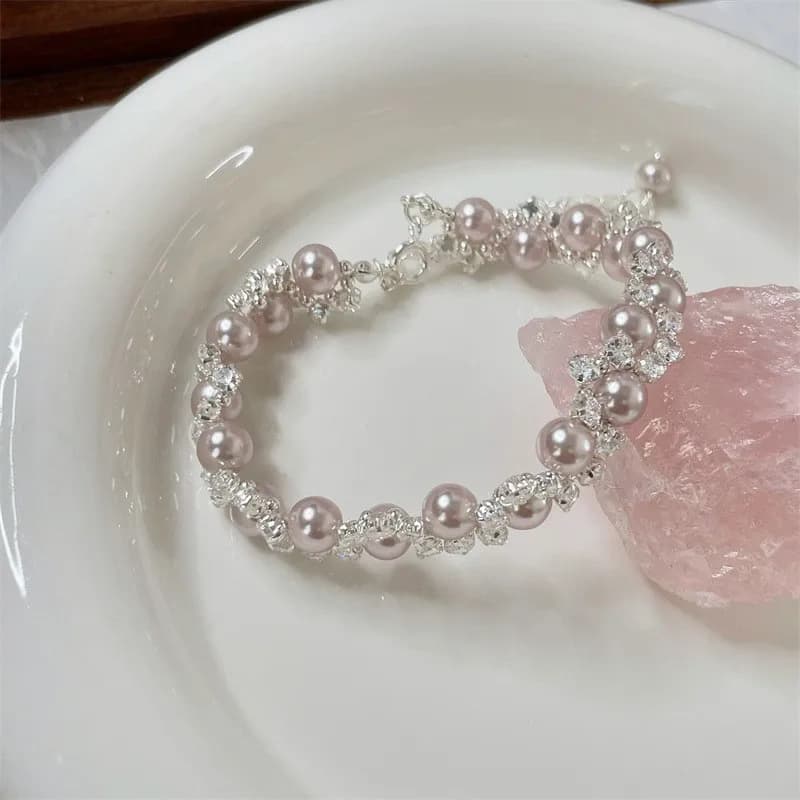 French-style Vintage Zircon Star Pearl Bracelet, Exquisite and Elegant, Versatile, Light Luxury, High-end Feel, Women's Jewelry