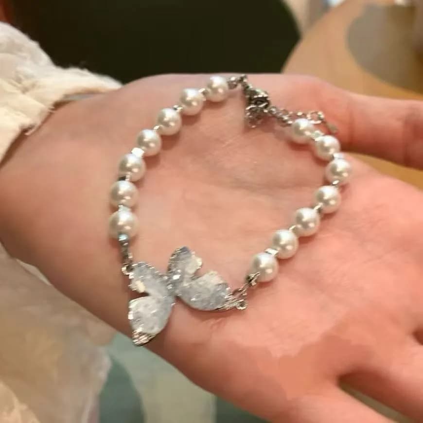 French-style Vintage Zircon Star Pearl Bracelet, Exquisite and Elegant, Versatile, Light Luxury, High-end Feel, Women's Jewelry